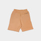 CAMEL SOLID SWEAT SHORTS WITH WHITE TERK EMBROIDERED LOGO