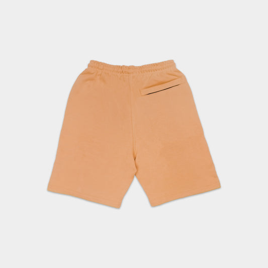 CAMEL SOLID SWEAT SHORTS WITH BLACK TERK EMBROIDERED LOGO
