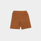 SADDLE SOLID SWEAT SHORTS WITH TAN TERK EMBROIDERED LOGO