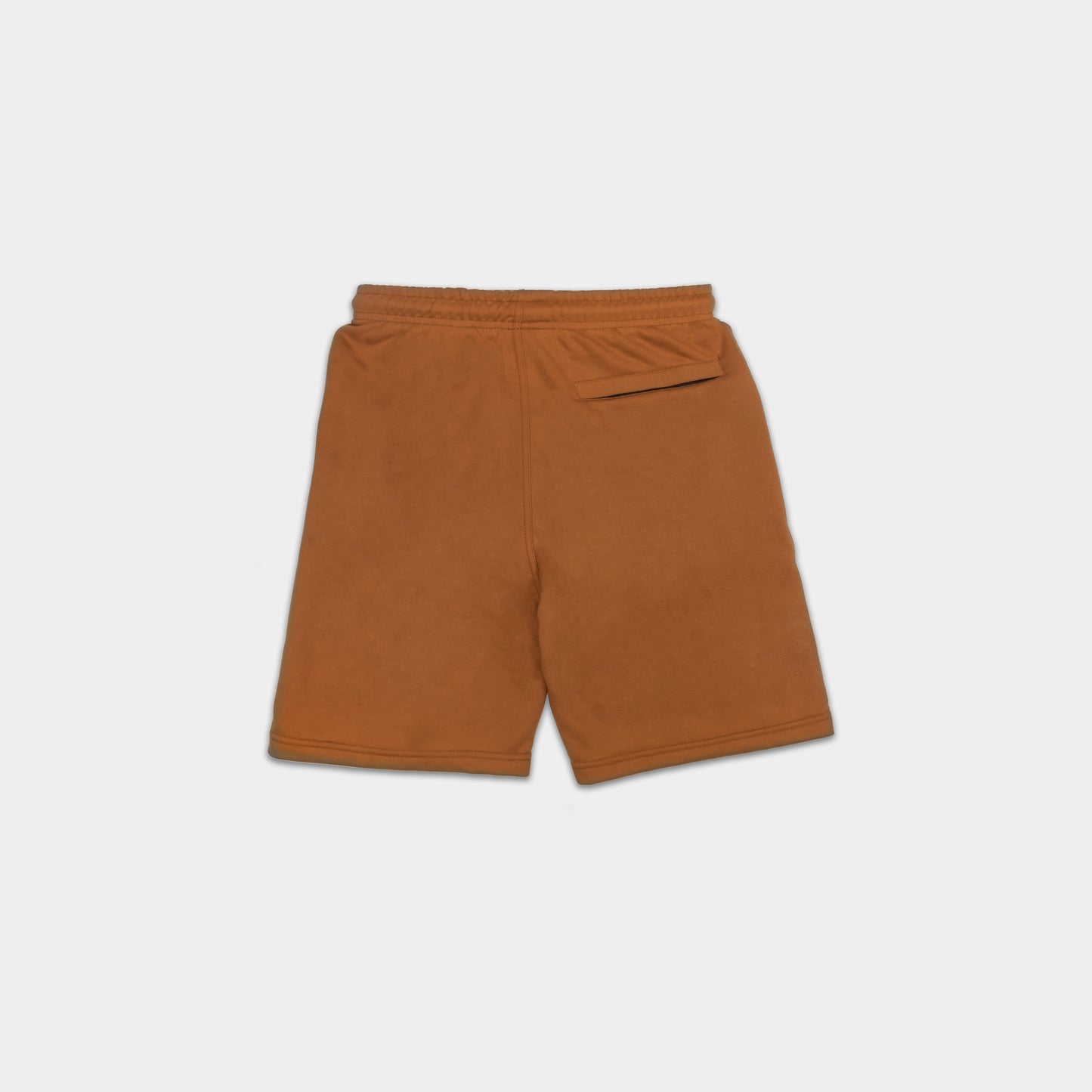 SADDLE SOLID SWEAT SHORTS WITH BROWN TERK EMBROIDERED LOGO