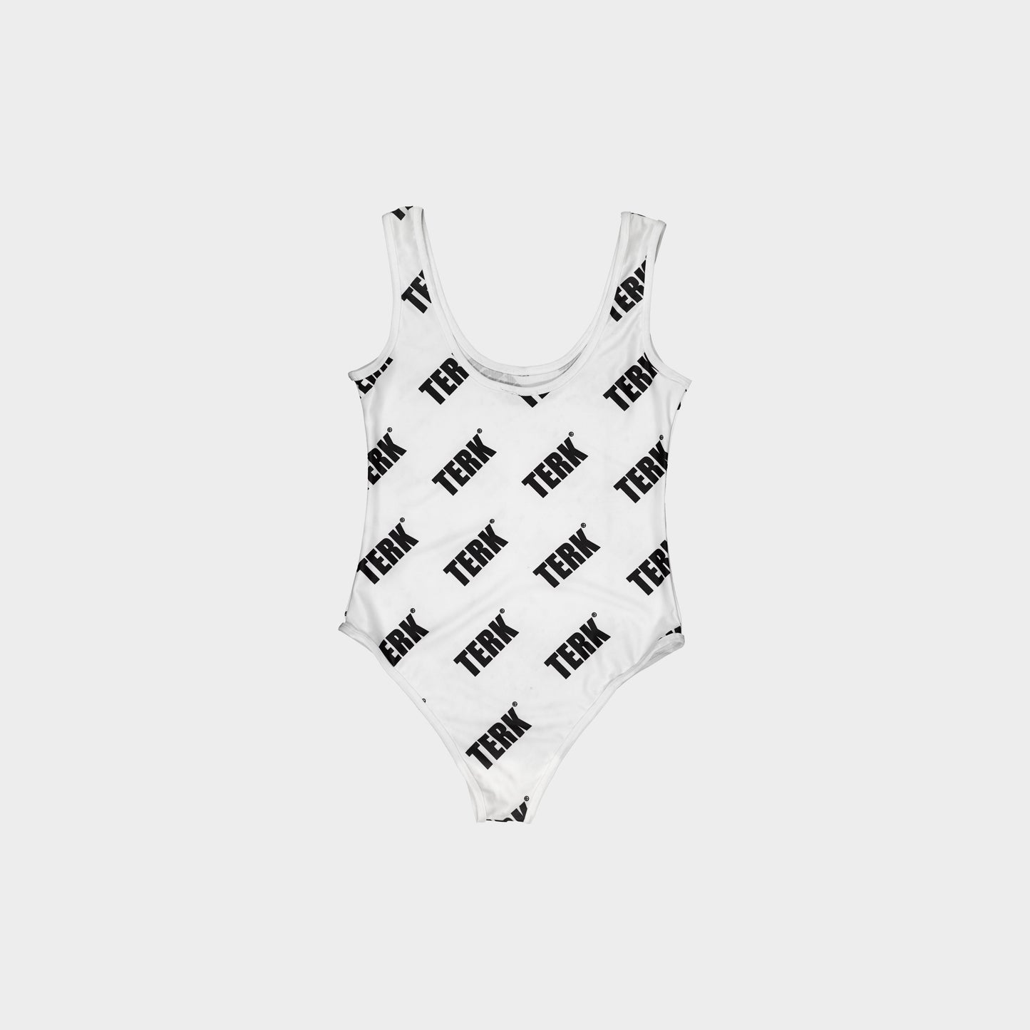 WHITE REPEAT ONE-PIECE SWIMSUIT