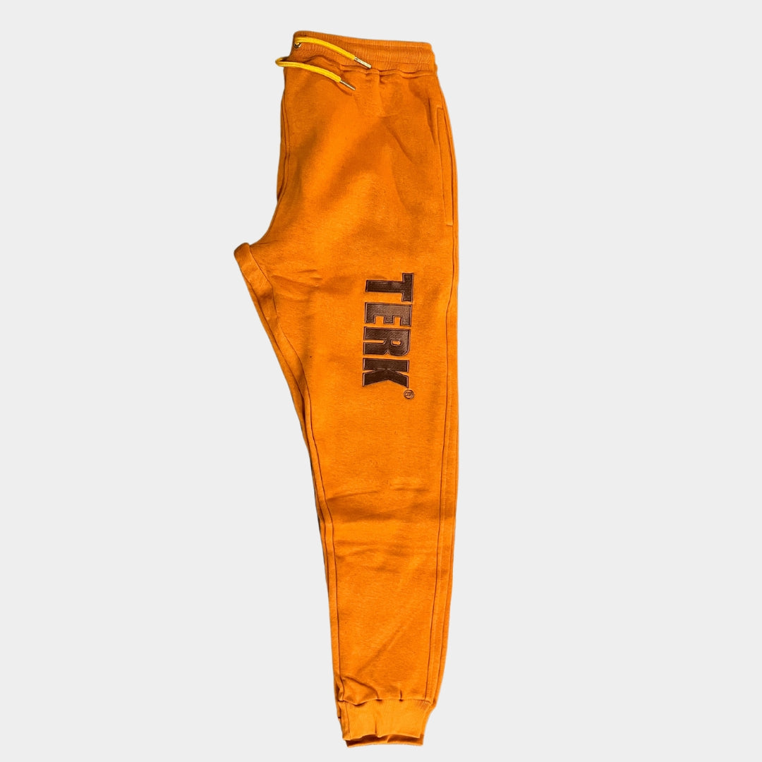 Golden Orange Sweatpants with Brown TERK® Embroidery Logo