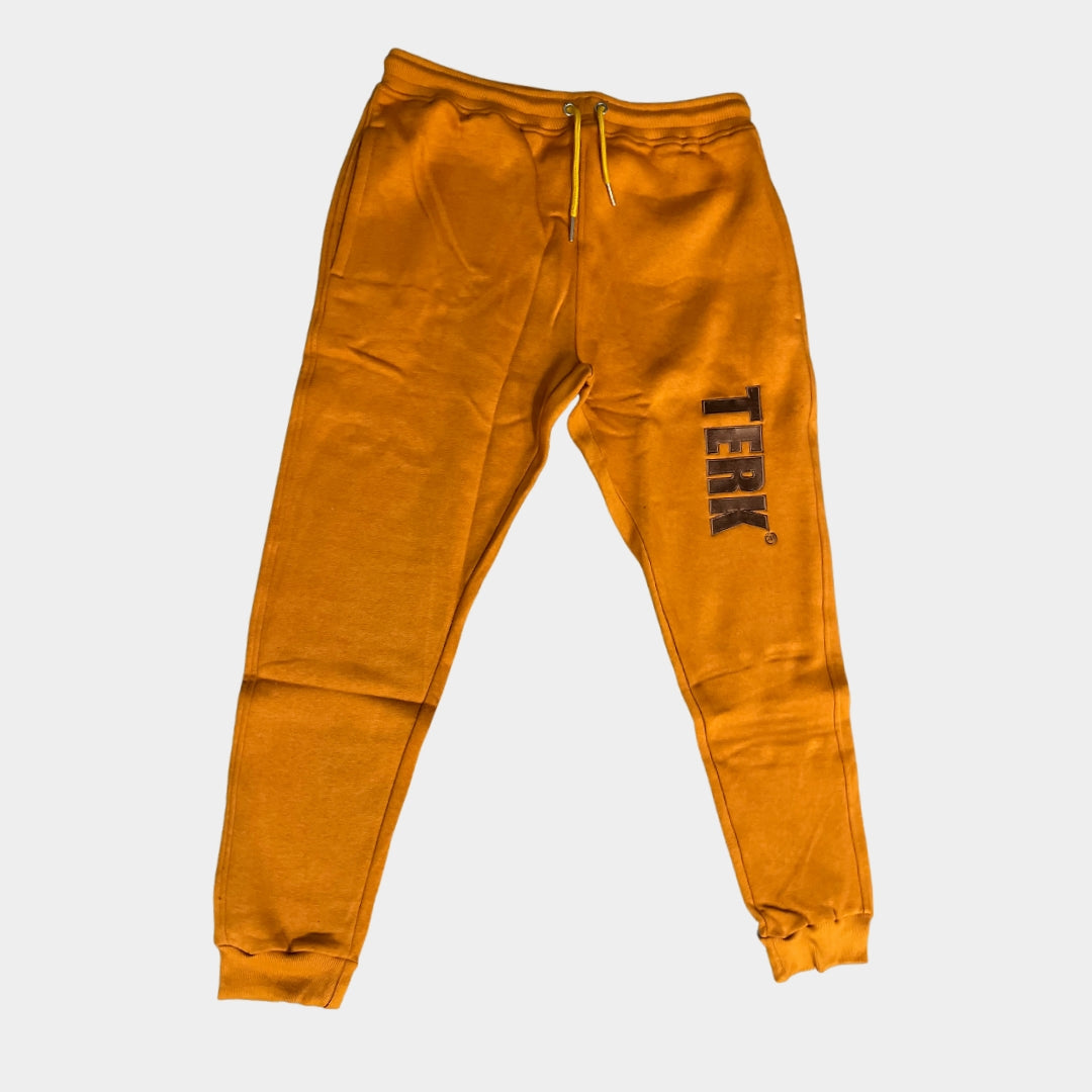 Golden Orange Sweatpants with Brown TERK® Embroidery Logo