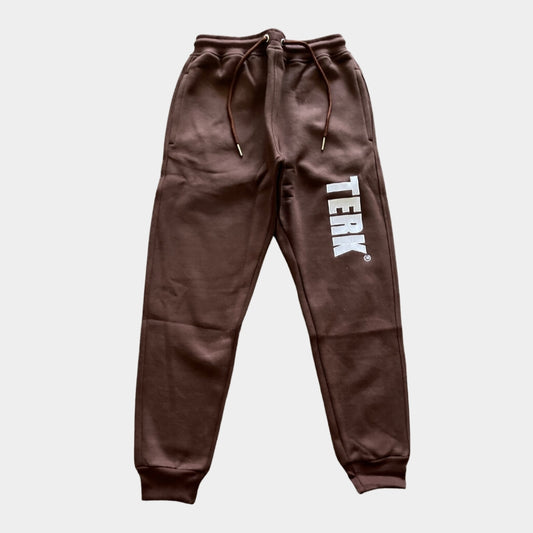 Chocolate Sweatpants with White TERK® Embroidery Logo