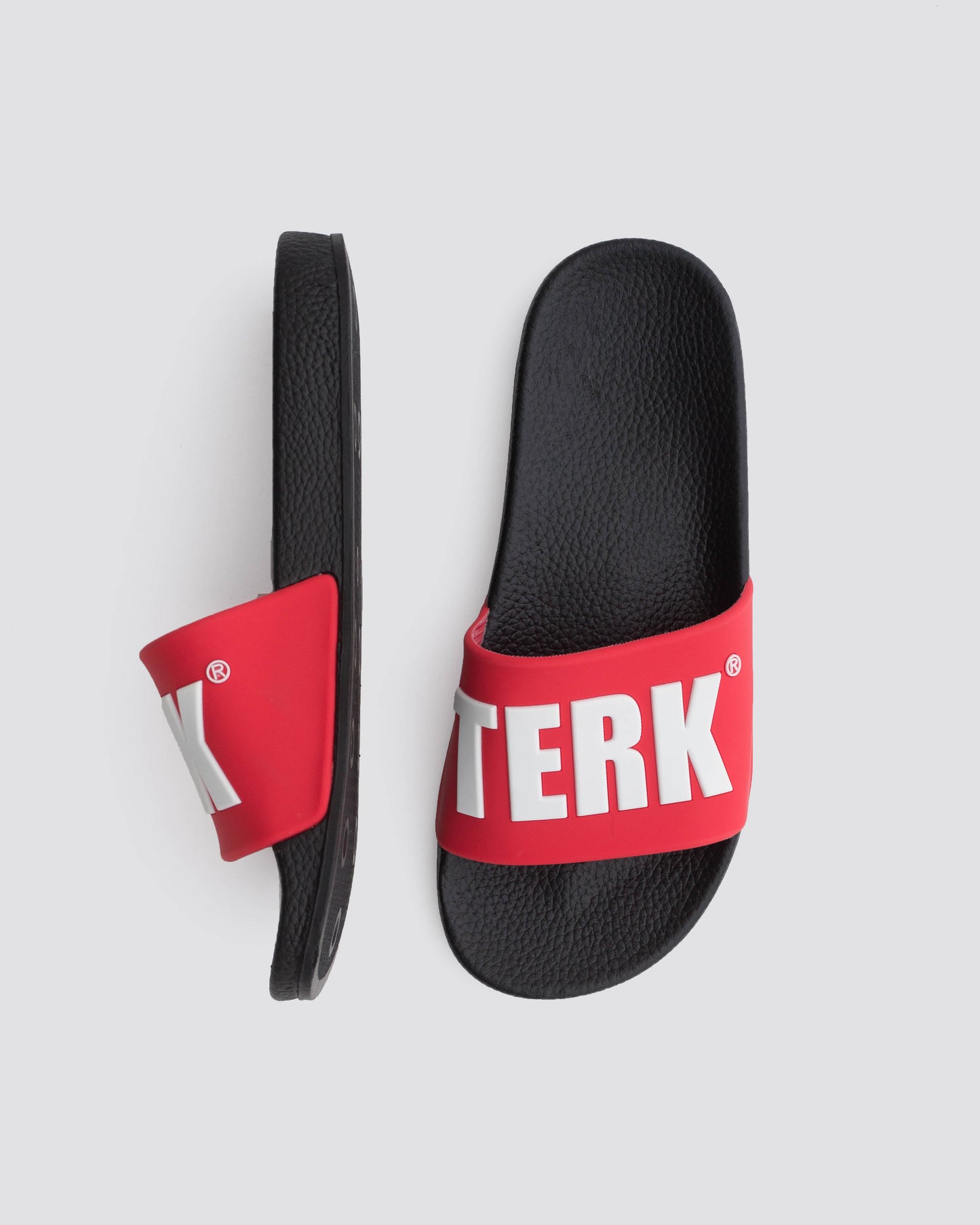 BLACK/RED 3D White TERK logo Slide